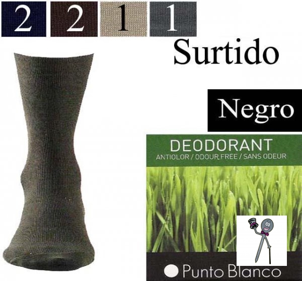 Calcetín fino Deodorant Punto Blanco