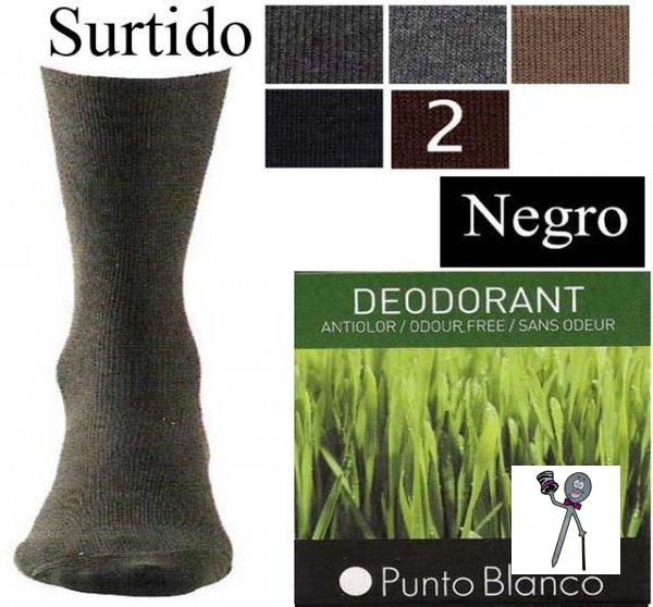 Calcetín invierno Deodorant Punto Blanco