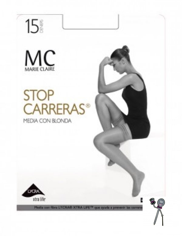 Media con liga silicona 15 den. Stop carreras Marie Claire